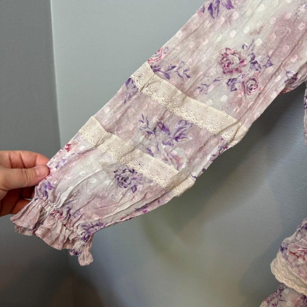 LOVESHACKFANCY minetta dress in powder size P or XS - Picture 4 of 7